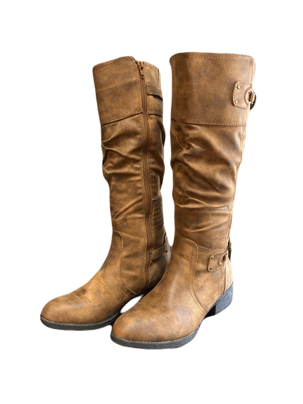 Mari A. by Xappeal Brown/Cognac Slouchy Knee-High Boots | New In Box | Size 9